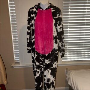 Celebrate Black and Pink Pajama Onesie
